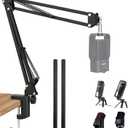 SUNMON Rode NT-USB Mic Boom Arm - Mic Arm for RODE NT-USB/NT-USB+/NT-USB Mini and Most Microphone, Adjustable Boom Scissor Arm Stand with 3/8" to 5/8" Adapter by SUNMON