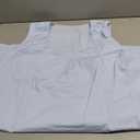 OLAPTA Women Summer Sleeveless Babydoll Scoop Neck Ruched Mini Tank Dress with Pockets L