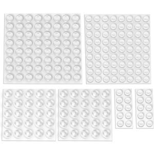 214PCS Cabinet Bumpers Clear Rubber Bumpers Self Adhesive, Soft Cabinet Door Bumper Pads, Sound Dampening Cupboard Door Pads for Kitchen Drawers