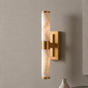 20" Alabaster Wall Sconce,Guwikou Natural Marble Wall Light with LED -1 pcs