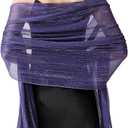 Ladiery Shawl Wraps for Women-Chiffon Shawl for Women Sparkly Rhinestones for Banquets, Weddings, and Formal Occasions. (Blue)