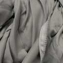 Shreem Linen Zipper Fitted Sheet - 12 Inch Deep Pocket, Soft Brushed Microfiber Bottom Sheet, Wrinkle, Shrink & Fade Resistant, Hotel Quality, Light Grey, Queen