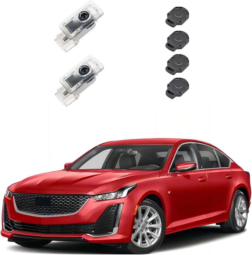 Never Fade LED Car Door Light Door Light Logo Welcome Logo Lights Accessories Compatible withCT6 XT4 XT5 XTS ATS SRX(2PCS)