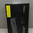 Wireless Keyboard and Mouse Combo, 2.4G Full Size Wave Keys Ergonomic Keyboard with Wrist Rest and 3-Level DPI Adjustable Wireless Ergonomic Mouse for Windows, Mac OS Desktop/Laptop/PC(Black)