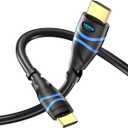 BlueRigger Mini HDMI to HDMI Cable (6FT, 4K 60Hz HDR, Bidirectional High Speed Cord, Ethernet, Audio Return) Compatible with DSLR Camera, Camcorder, Graphics/Video Card, Raspberry Pi Zero W