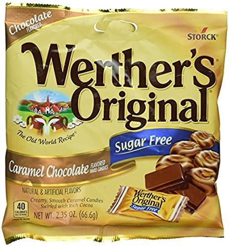 Pack Of 2 Werther`s Original SUGAR FREE Caramel Chocolate Flavor (1-2.35 oz bag), Best Buy 12-31-2026