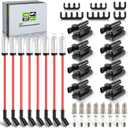 UF271 Ignition Coil Square Spark Plug Wire for Chevy Silverado 1500 SSR Suburban Tahoe Avalanche Cadillac Escalade GMC Yukon Sierra Hummer H2 Mercruiser 4.8L 5.3L 6.0L 8.1L D581,8 Pack