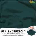 Easy-Going Fleece Stretch Sofa Slipcover Spandex Anti-Slip Soft Couch Sofa Cover, Washable Furniture Protector with Anti-Skid Foam and Elastic Bottom for Kids, Pets(Chair, Deep Teal) (Small)