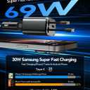 Retractable Car Charger,69W Car Phone Charger USB C Fast Charge,Cigarette Lighter USB Charger Car Accessories for Women,Road Trip Essentials Gift for Men,RV Power Adapter for iPhone 17/16/15/14,Galaxy