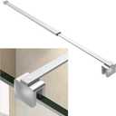 Shower Door Glass Support Bar, 26.96" to 48.54" Adjustable Stainless Steel Wall-to-Glass Shower Stabilizer Rod for 1/4", 5/16", 3/8", Brushed Nickel