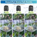 SAC SMARTEN ARTS Fountain for Bird Baths for Bird Bath Fountain with 7.5W Water Pump Resin Granite Rock Water Feature for Garden Patio Lawn Hummingbird Birdbath Fish Tank and Aquariums