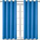 BGment Room Darkening Curtains 45 Inches Long - Grommet Thermal Insulated Drapes Window Treatment Curtains for Bedroom, 2 Panels, 52 x 45 Inch, Classic Blue