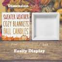 2 x Fall Home Decor, Autumn Wooden Sign Decor Desk Sign Sweater Weather Wooden Block Sign Rustic Home Shelf Wall Decoration