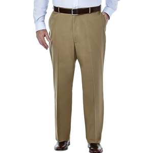 Haggar Men's Premium No Iron Khaki Classic Fit Flat Front Casual Pant (Regular and Big & Tall Sizes), 44x29
