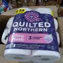 Quilted Northern Ultra Plush Toilet Paper, 6 Mega Rolls = 24 Regular Rolls, 3X Thicker*, 3 Ply Soft Toilet Tissue 4 Packs