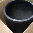 Kante 21.7" H Burnished Black Tall Planter, Large Outdoor Indoor Decorative Pot with Drainage Hole and Rubber Plug, Modern Round Taper Style for Home and Patio