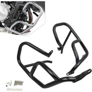 CHIFUN Engine Guard Lower Highway Crash Bars Steel Replacement for BMW F750GS F850GS 2018-2023, F800GS F900GS 2024-2025 Black Motorcycle Frame Protection Bars
