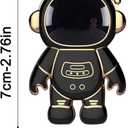 Compatible for Gabb Phone 4 Case - Cute Astronaut Kickstand, Soft Silicone TPU Bumper, Shockproof Protective Cover (Black)