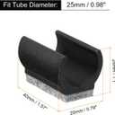 uxcell 30 Pcs Chair Legs Tips Caps with Felt Pads, U Shaped Chair Tube Floor Protectors, Furniture Protector Feet Glides, Fitting 25mm Metal Tube Legs, Black, Gray Pad