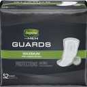 Depend Guards Incontinence Pads for Men, 52 Count, Maximum Absorbency, Cup-like Shape, Bladder Leakage Protection, Odor Control, Discreet Packaging