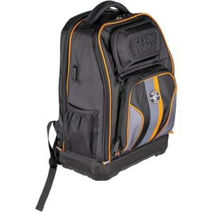 Klein Tools 62805BPTECH 28-Pocket Laptop Backpack Tool Bag, Tradesman Pro Extra-Large Tech Tool Backpack with Molded Bottom, Charging Port