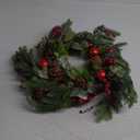 20 Inch Christmas Wreath for Front Door Artificial Winter Wreath for Christmas Decor Xmas Wreath with Christmas Balls Pine Needles Pine Cone for Wall Window Holiday Decorations
