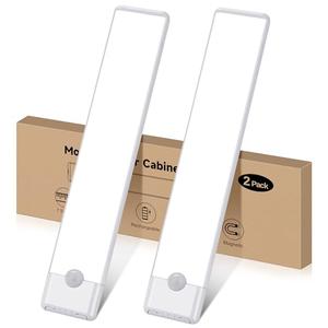 YLXS Motion Sensor Under Cabinet Lights, Magnetic Rechargeable Under Counter Closet Light, Wireless Night Light Bar Stick-On, 2-Pack, Cool White