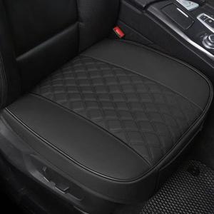 Black Panther PU Car Seat Cover, Front Seat Protector Compatible with 90% Vehicles,Embroidery,Anti-Slip & Full Wrapping Bottom (W 21.26 20.87 Inch)(1Piece,Black)