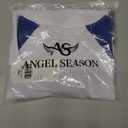 2 x Angel season Rash Guard for Boys UPF 50+ Swim Shirt Long Sleeve Bathing Suit Summer UV Protection Sun Shirts Rashgurad (2T, White Blue)