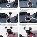 Kewig Motorcycle Fork Stem Phone Mount, Motorcycle Phone Mount, 1S One-Push Automatically Lock & Release, Fits for Fork Stem 12-25.4mm in Diameter, for 4.0-6.9" Cellphones