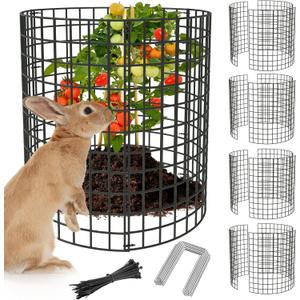 UNIFAMILY 12 Pcs Plant Protectors from Animals, 16x12IN Metal Plant Cage to Keep Animals Out, 4 Pack Garden Protector Cage from Deer, Garden Protection for Vegetables Chicken Wire Cage for Plants