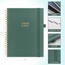 2 x And Per Se 2026 Planner, A4 Size-Daily, Weekly & 18-Monthly Planner, Daily Schedule, Monthly Tabs, 100 GSM Thick Paper(Forest Green)