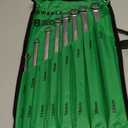 SWANLAKE GARDEN TOOLS 8Piece Extra Long Double BoxEnd Wrench Set, Premium 12Point Metric 8–24 mm, CRV Steel, 15° Offset, OffCorner Loading, with Tool Roll Bag