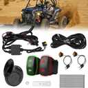 Pre-wired UTV ATV Turn Signal Kit, Universal Street Legal Kit with Horn/Hazard/Blinker Rocker Switch, Plug-and-play Design, Compatible with Polaris RZR, Can-Am, Kawasaki, Pioneer, CFMOTO