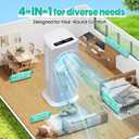 Portable Evaporative Air Cooler, 3-IN-1 Windowless & Ventless Portable Air Conditioners, 3 Speeds 3 Modes, Evaporative Fan Cooler with Remote, 4 Ice Packs, 12H Timer, 1.5 Gal Water Tank