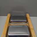 Bamboo Cutting Board by Ecozoi with 2 Slide Out Drawers. Keep Meal Prep Organized With Organic Bamboo Wooden Chopping Station. Non-Slip Butcher Block with Juice Groove for Easy Cleaning (15.8"L x 11.8"W)