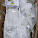 Windyun 8 Pack Kids Teepee Tent for Slumber Party with Mattress,Light String,Airbed Fitted Sheet,Sleepover Tent for Girls Boys Party,Kids Play Playhouse Indoor Outdoor(White)