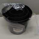 4/6/8 Inch Black Plant Nursery Pots, 15 Pack, Thickened Plastic with Drainage Holes, Indoor/Outdoor