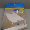 Adjustable Non-Slip Bath & Shower Stool for Inside Shower, 20.08 x 12.2 x 14.17 Inch, White, (770-500)