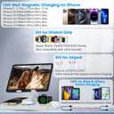 6 in 1 Wireless Charger for Apple Device, 30W Foldable Wired Charging for ipad with Clock & 7 Color Ambient Light, Nightstand Charger Station for iPhone 17/16/15/iWatch Series/AirPods 4/Pro 3(White)