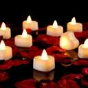 Amagic 1000 Pieces Artificial Rose Petals with 12 Heart LED Tea Lights Candles Kit, Rose Petals and Candles Set for Proposal, Anniversary, Valentine's Day, Special Romantic Night, Wedding Table Decor