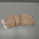 OEAK Womens Strapless Bras Jelly Push Up Bandeau Bra Non Slip Wireless Supportive Padded Bras Seamless Comfortable Tube Bra (Beige, M)