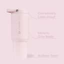 HydroJug Sport - Stainless Steel Tumbler with Straw, Vacuum Insulated, 20oz Leakproof Water Bottle, Ergonomic Design, Reusable, Dishwasher Safe, Rubber Base, Durable for Gym or Outdoors, Pink Sand
