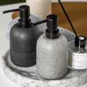 GalDal 2pcs/Set Grey Soap Lotion Dispenser with A Spare Pump,Liquid Hand Soap Dispenser Sets for Bathroom Countertop, Soap Dispenser for Kitchen.