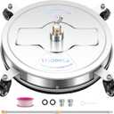 19" Pressure Washer Surface Cleaner with 4 Wheels - Stainless Steel Surface Cleaner for Pressure Washer Attachment for Concrete, Patio, Sidewalk, Deck, Driveways and Daily Washing - PWS 19 (19 INCH SILVER)