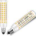 Jde11 120V 120W Led Dimmable Replacement E11 Led Bulbs, Mini Candelabra Bulbs Warm White 3000K 12W 1000LM for Chandeliers, Ceiling Fan, 2 Pack