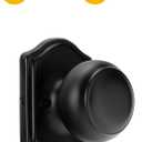 Goldenwarm Matte Black No-Function Dummy Door Knobs,Single-Side Door Knob Handles for Closet & French Doors, No-Turning Pull/Handle Function 2 Pieces