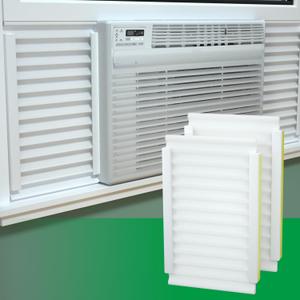 Window Air Conditioner Side Insulated Panel, 2PIC Insulation Panels Window Seal Kit With 4 pressure strips, WinterSummer Winter Heat and Draft Insulating High resilience foam cotton