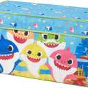 Baby Shark Collapsible Toy Storage Trunk with Lid, Durable Kids Organizer for Bedroom & Playroom