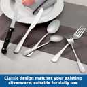 Steak Knives Set of 8, Sharp Triple Rivet Steak Knife Sets, High-Carbon Stainless Steel Serrated Blades, Ergonomic Handles Serrated Steak Knives, Dinner Knife for Kitchen Restaurant, Dishwasher Safe (Silver)